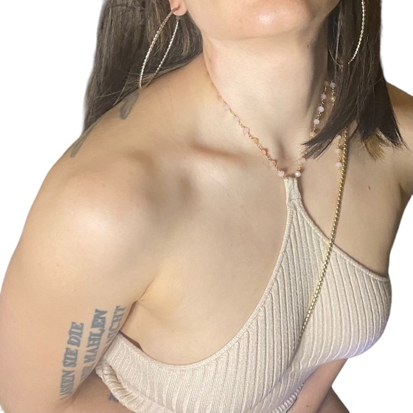 Heartloom Evereve Light pink halter with light pink beaded chain - Picture 8 of 9